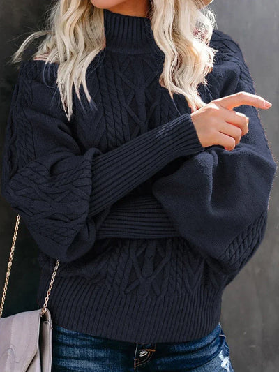 Eliane | Sculpted Cable Knit Sweater