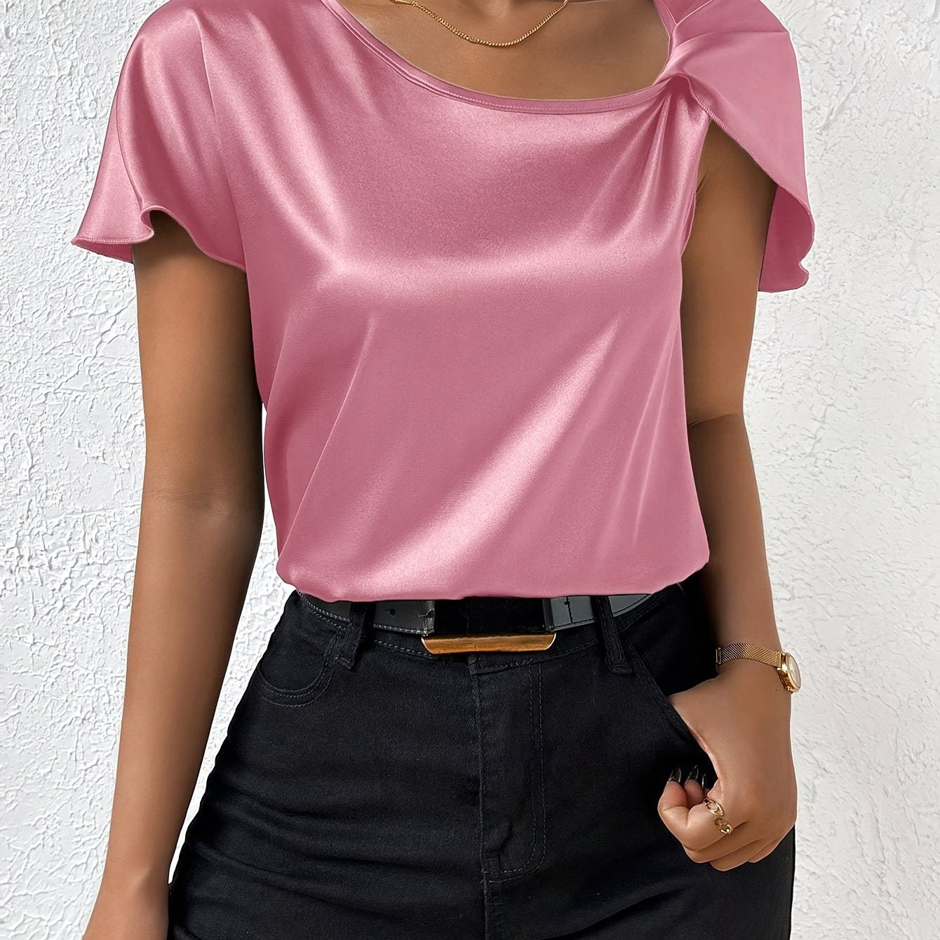 Loretta Trendy Top With Unique Shoulder Detail