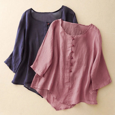 VALERIA LINEN BLOUSE