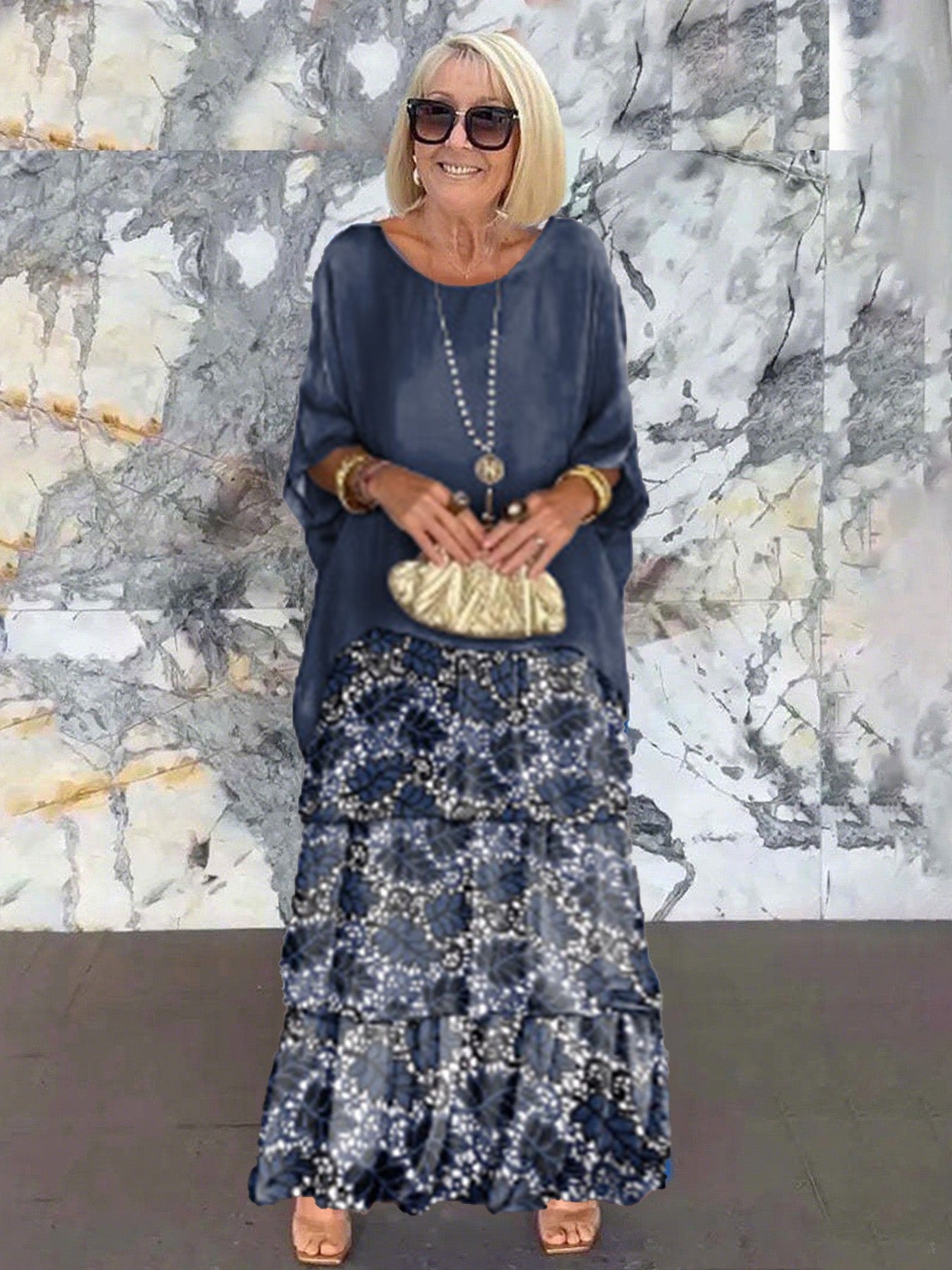 Fiona Gradient Clover Art Print Dress