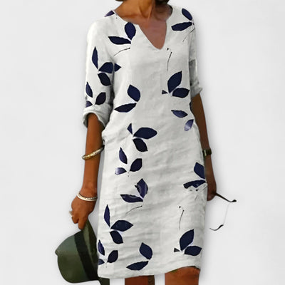 Malende Leaf Print Flow Dress
