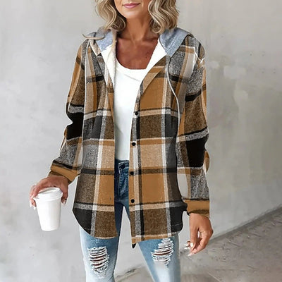 Brielle | Cozy Plaid Hooded Jacket
