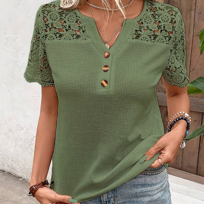 Luna Lace V-Neck Tee