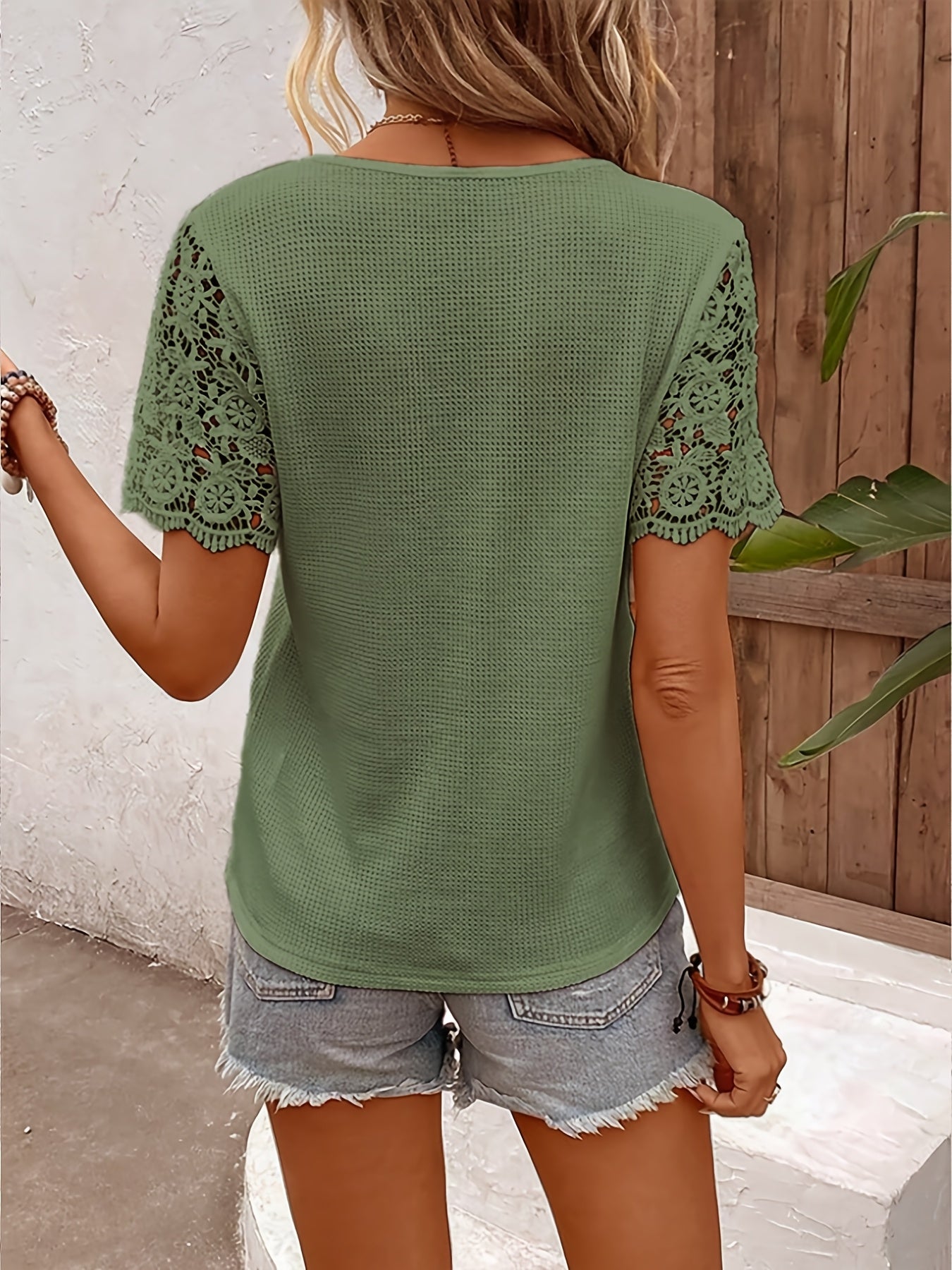 Luna Lace V-Neck Tee