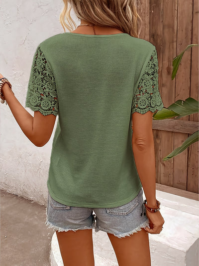 Luna Lace V-Neck Tee