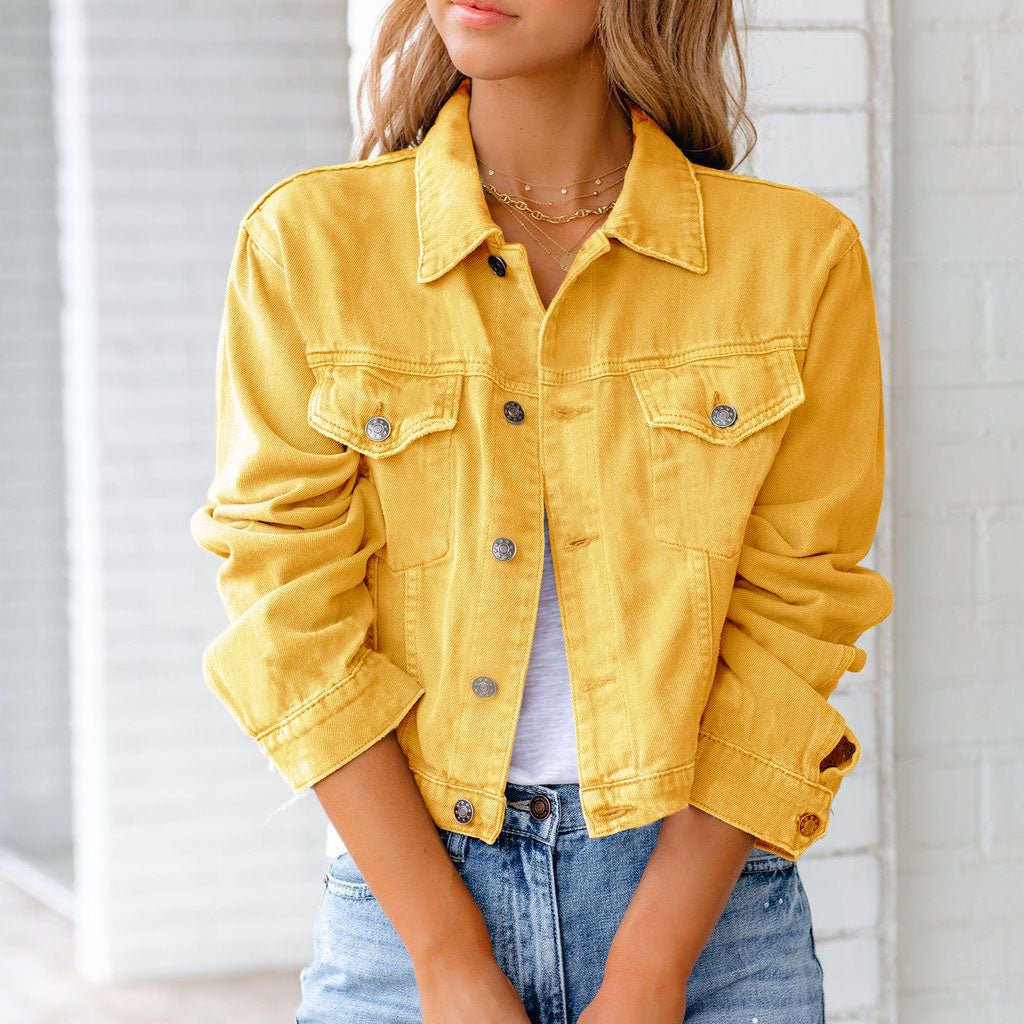 Camille | Cropped Casual Denim Jacket