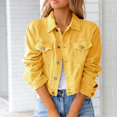 Camille | Cropped Casual Denim Jacket