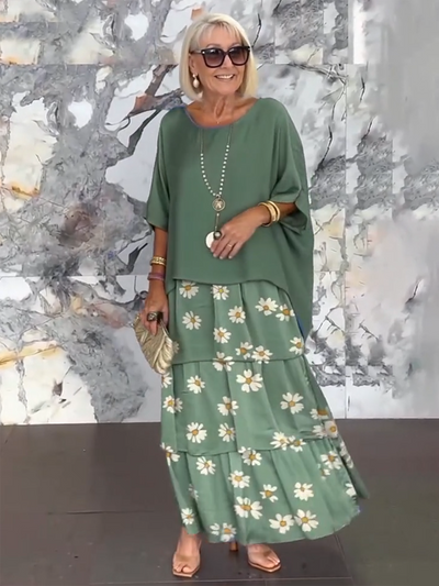 Fiona Gradient Clover Art Print Dress