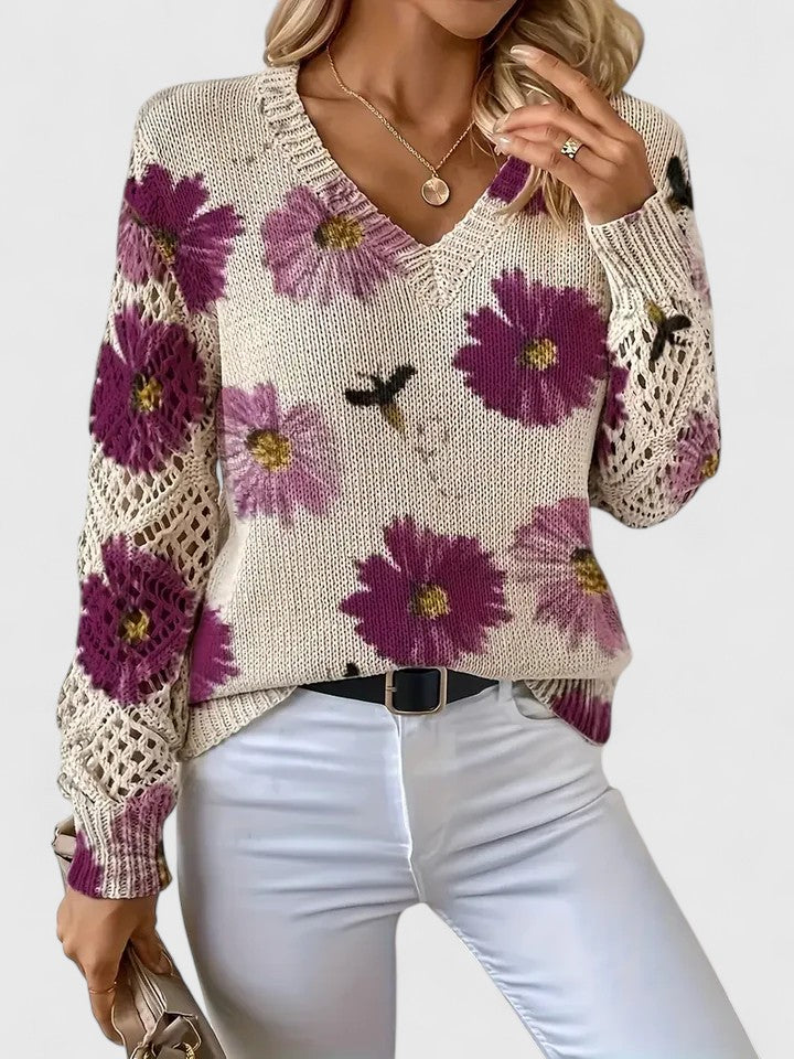 Aurélie | Elegant Floral Sweater