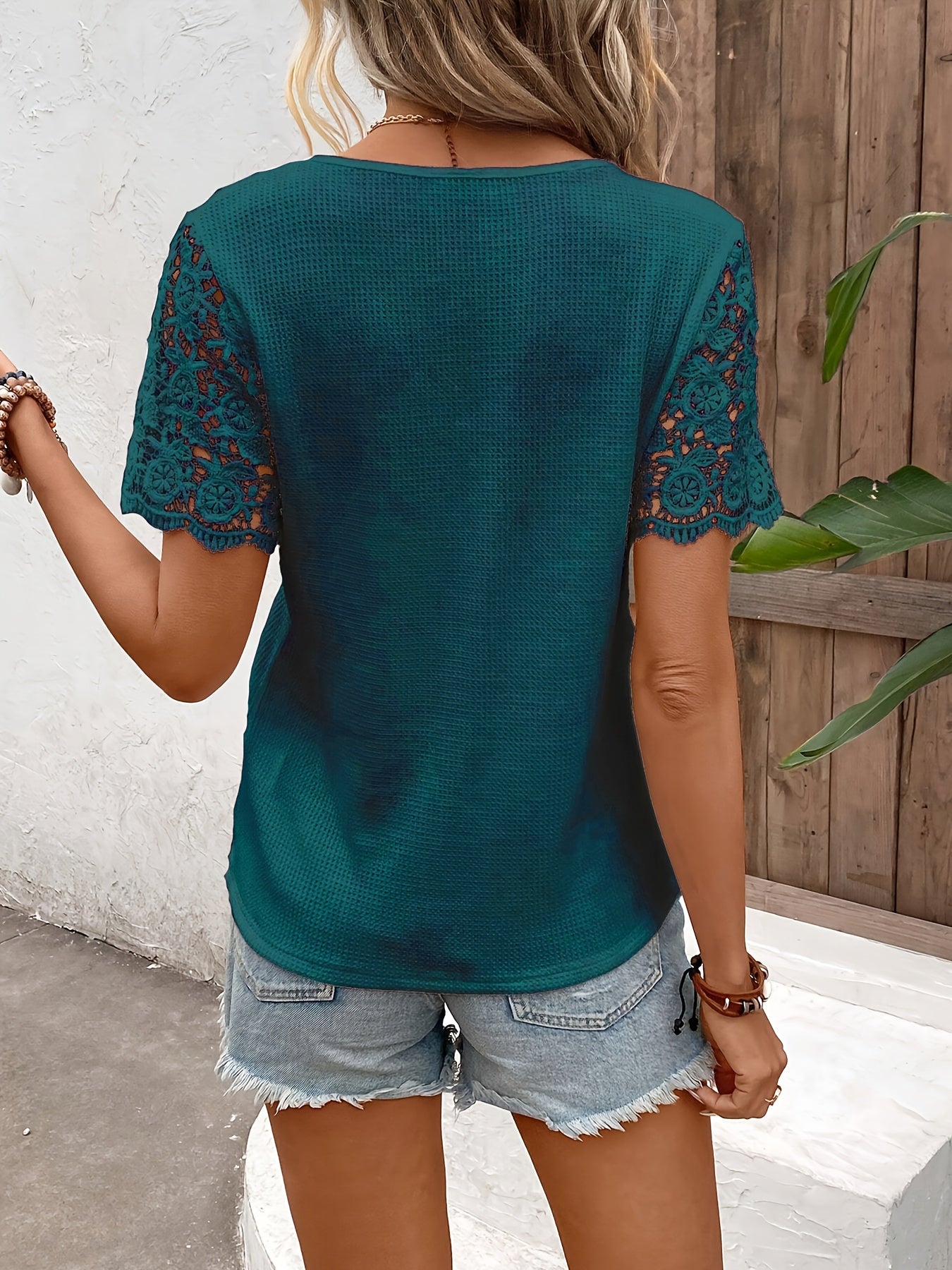 Luna Lace V-Neck Tee