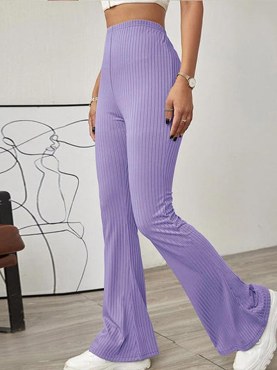 High-waisted micro-lift knit pants