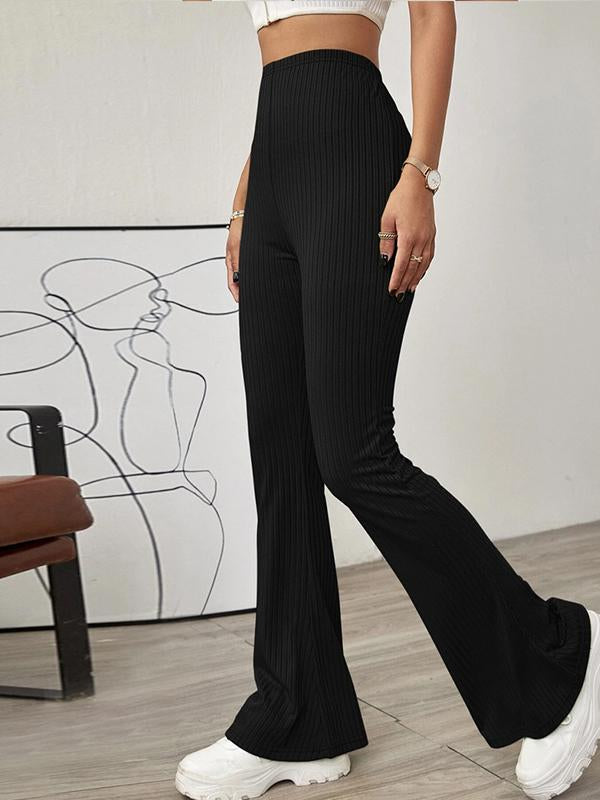 High-waisted micro-lift knit pants