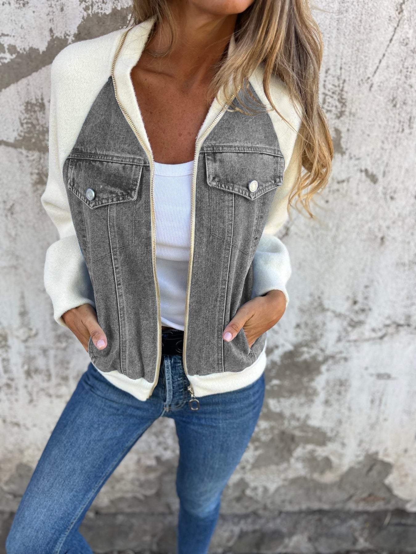 Modern Jacket with Denim