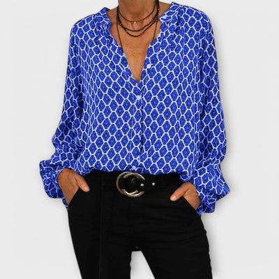 Elegance Flow V-Neck Blouse