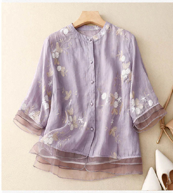 Madison Elegant Embroidered Blouse