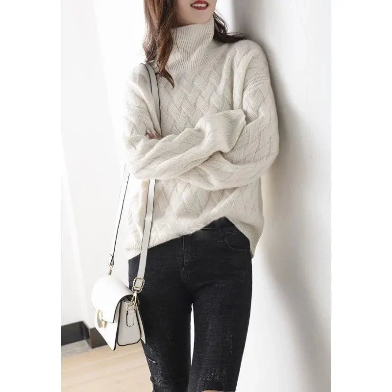 Mireille | Chevron Knit Turtleneck