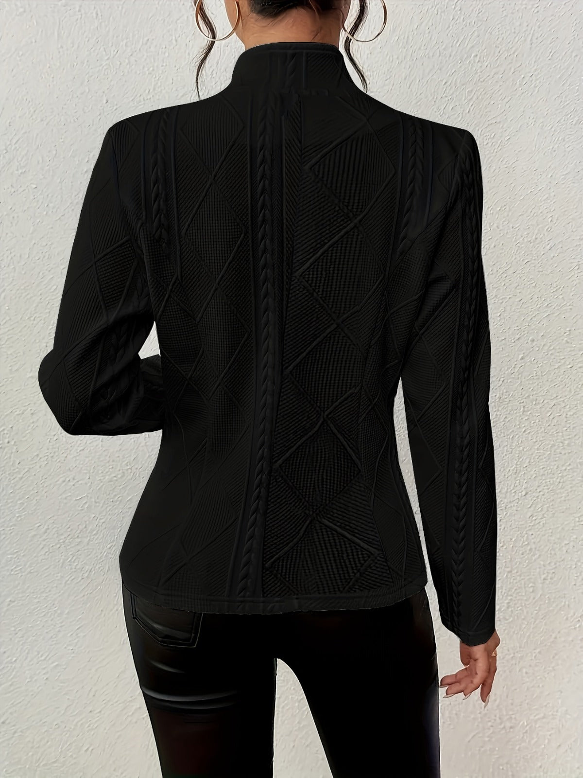Nerina | Textured Button-Up Blazer