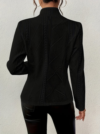 Nerina | Textured Button-Up Blazer