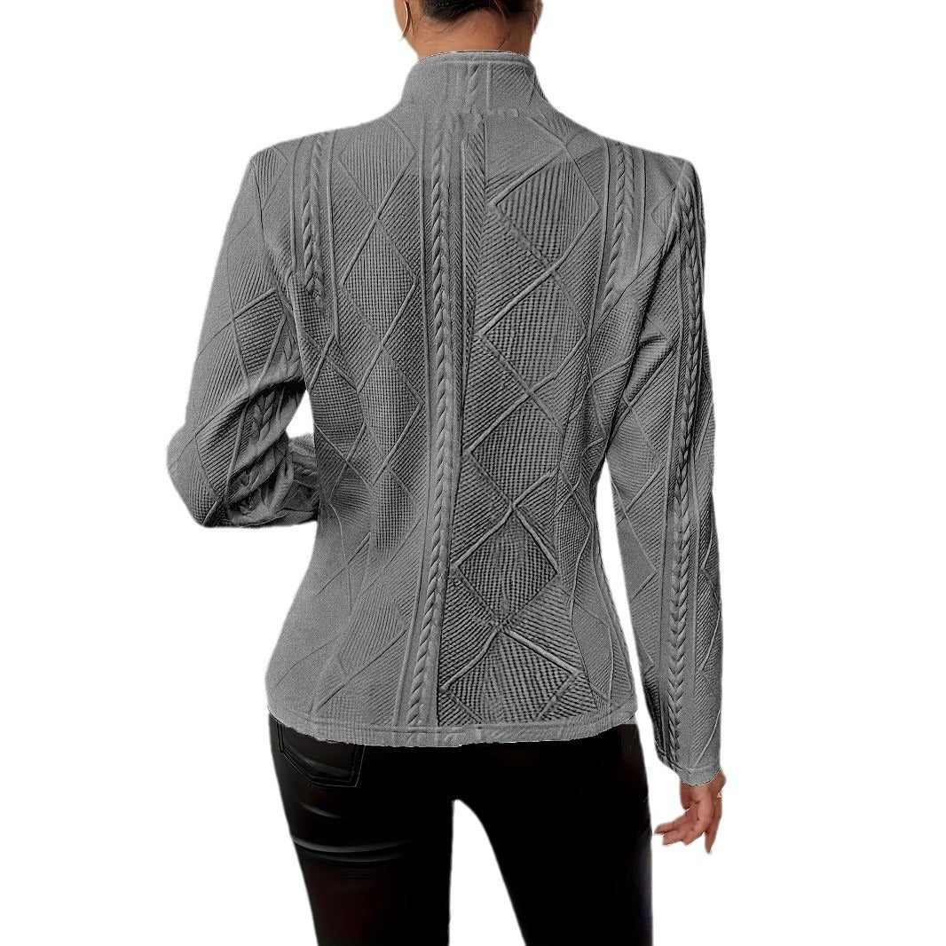 Nerina | Textured Button-Up Blazer