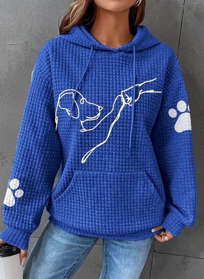 Betsy Paw Print Waffle Hoodie