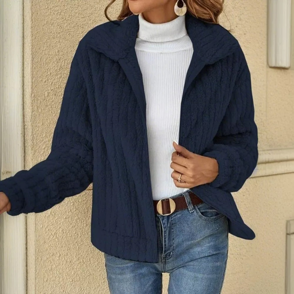 Elizabeth - Fuzzy Long Sleeve Jacket