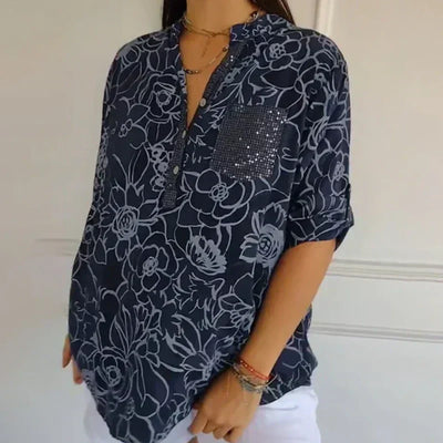 Clarisse™ | Printed Button-Up Shirt