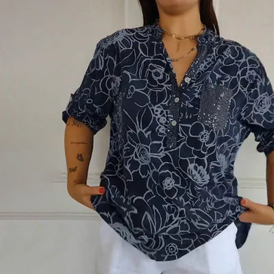Clarisse™ | Printed Button-Up Shirt